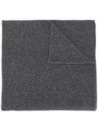 Zanone Interlock Knit Scarf - Grey