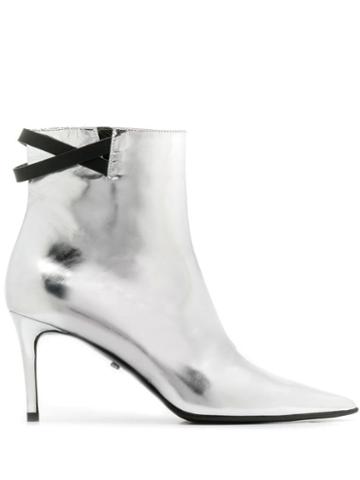 Dorothee Schumacher Mirror Touch Ankle Boots - Silver