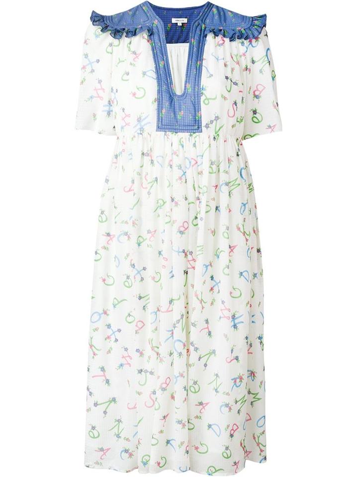 Manoush Alphabet Floral Print Dress