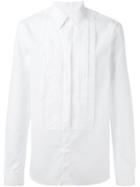 Givenchy Pleated Bib Shirt, Men's, Size: 41, White, Cotton