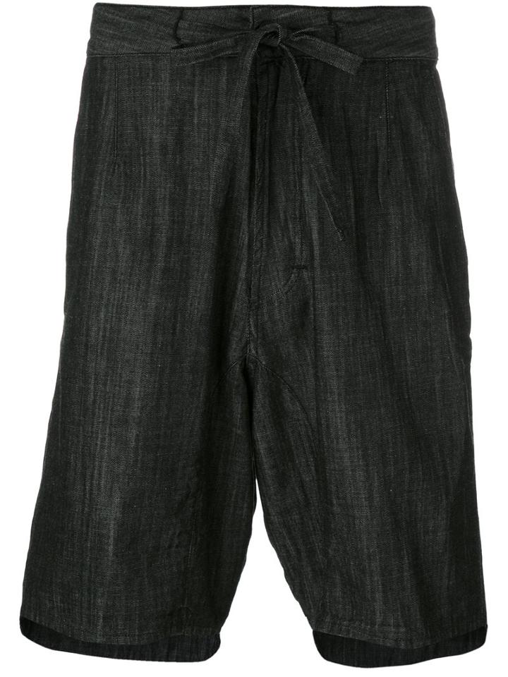 Numero00 - Drawstring Denim Shorts - Men - Cotton - M, Black, Cotton