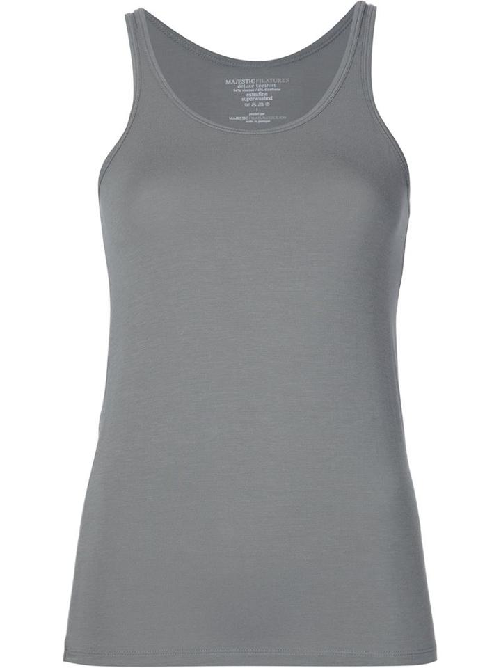 Majestic Filatures Scoop Neck Tank Top, Women's, Size: 1, Green, Viscose/spandex/elastane