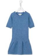 Cashmirino - Flared Hem Knitted Dress - Kids - Cashmere - 4 Yrs, Blue