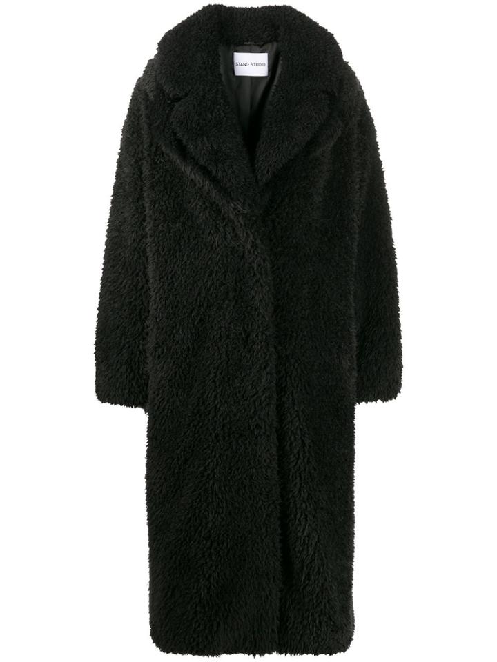 Stand Studio Shearling Coat - Black