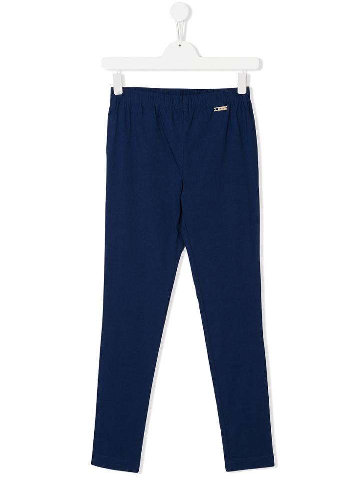 Twin-set Kids Logo Plaque Trousers - Blue