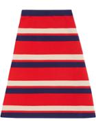 Gucci Striped Wool Skirt - Red