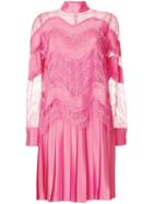 Valentino Lace Panel Dress - Pink