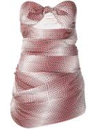 Alexandre Vauthier Strapless Polka Dot Dress - Red