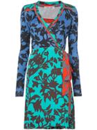 Dvf Diane Von Furstenberg Long-sleeve Wrap Dress - Blue