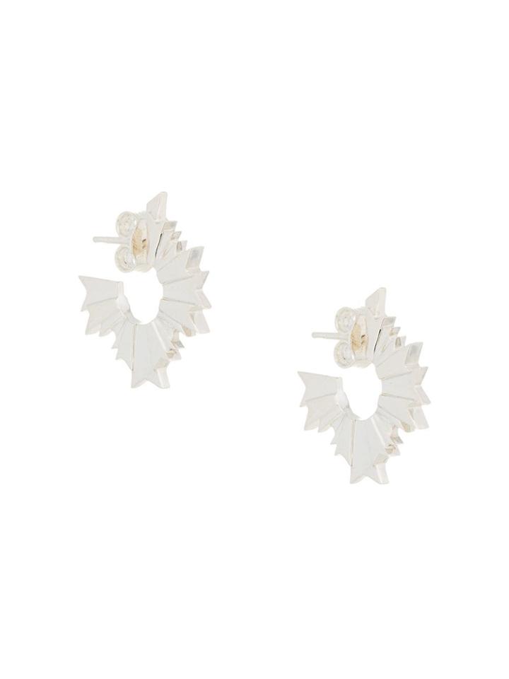 Meadowlark August Hoop Earrings - Silver