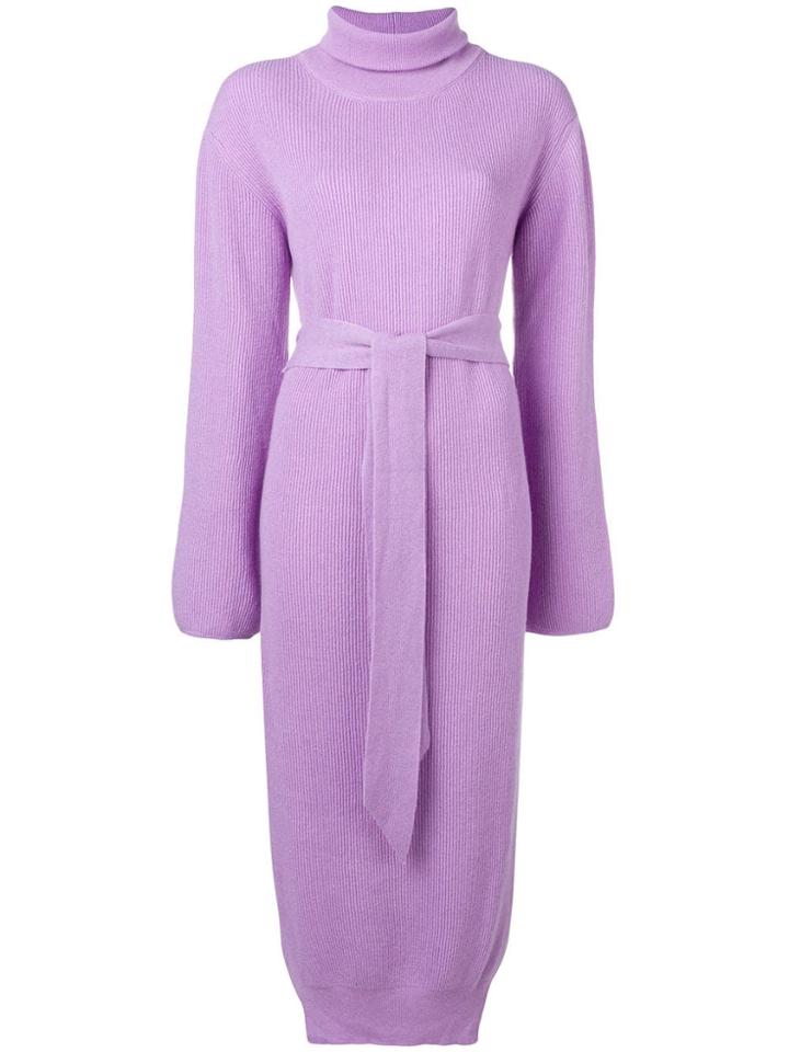 Nanushka Ribbed Knit Dress - Purple