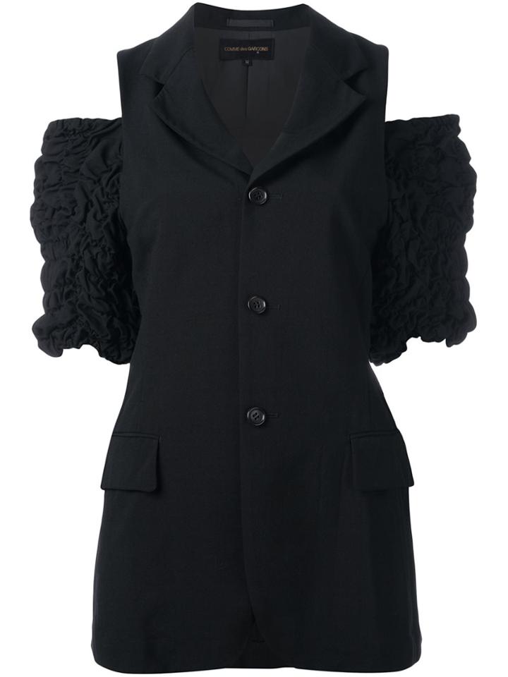 Comme Des Garçons Vintage Sleeveless Jacket With Ruffle Detailing -
