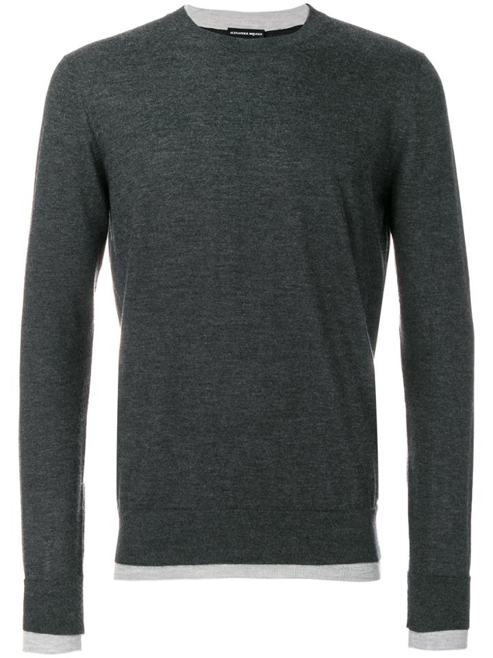 Alexander Mcqueen Crew Neck Jumper - Grey