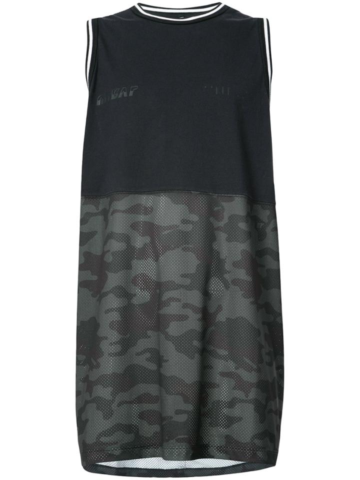Unravel Project Camouflage Print Tank - Blue