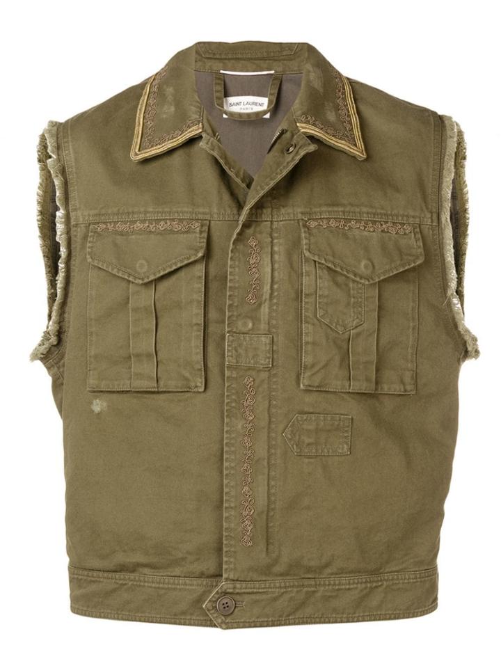 Saint Laurent Utility Vest - Green
