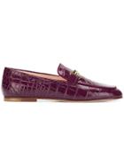 Tod's Croc-effect Loafers - Pink & Purple