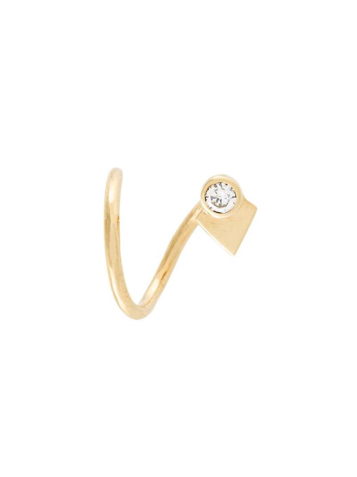 Maria Black 'la Verne' Twirl Diamond Earring, Women's, Metallic