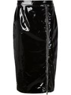 Christopher Kane Zipped Pencil Skirt, Women's, Size: 10, Black, Patent Leather/acetate/shell/polyamide