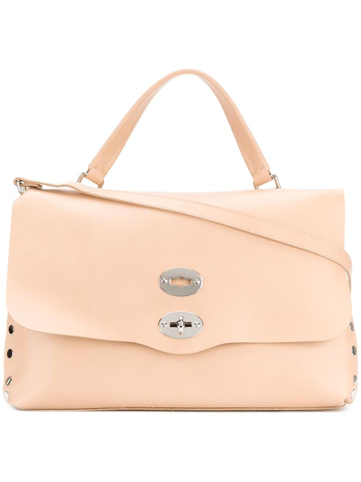 Zanellato Medium Foldover Clasp Tote Bag - Pink & Purple