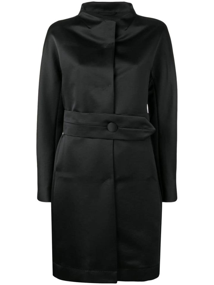 Herno Belted Raincoat - Black