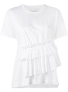 Marques'almeida - Asymmetric Ruffle Top - Women - Polyamide/polyester - M, White, Polyamide/polyester