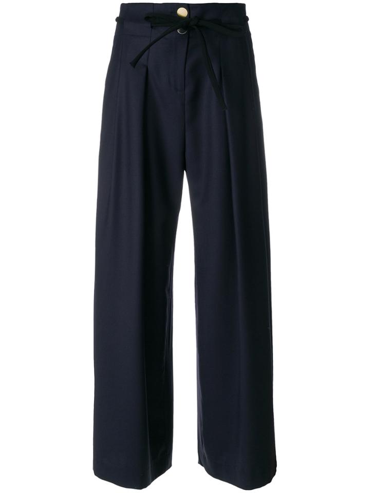 Eudon Choi Wide Leg Trousers - Blue