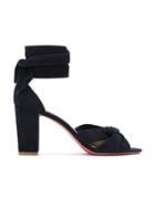Zeferino Tie Detail Suede Sandals - Blue
