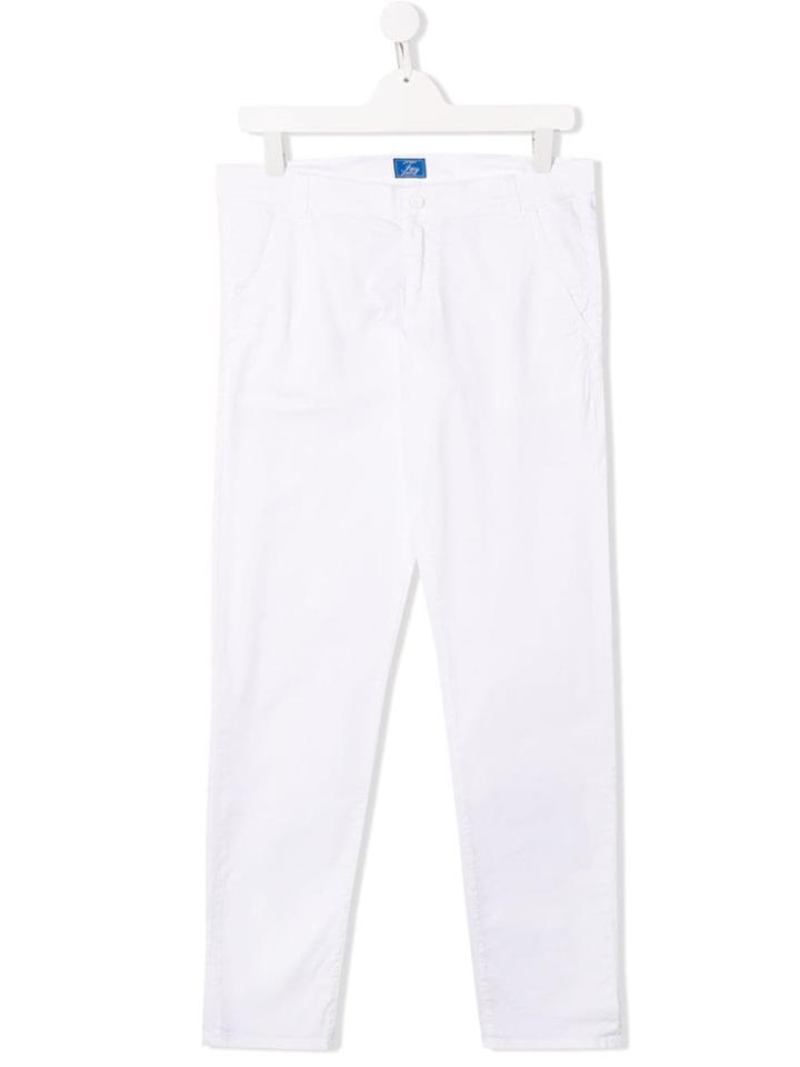 Fay Kids Teen Straight-leg Trousers - White