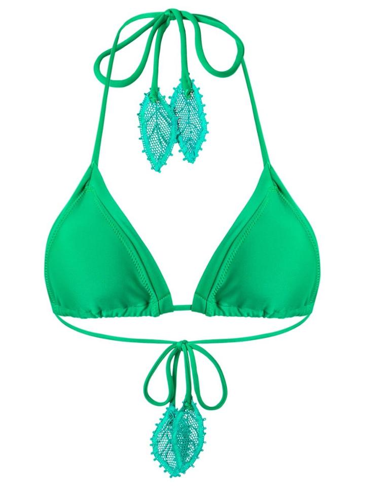 Martha Medeiros Triangle Bikini Top - Green