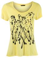 Uma Raquel Davidowicz - Printed Top - Women - Viscose - Pp, Yellow/orange, Viscose