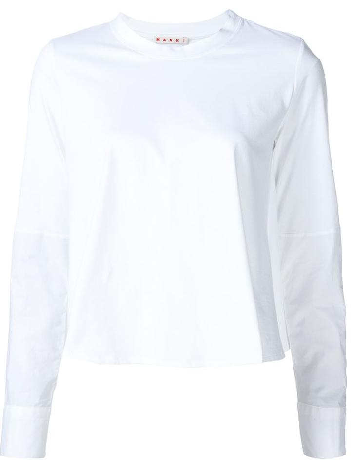 Marni Shirt Sleeve Top, Women's, Size: 40, White, Cotton