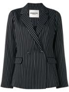 Essentiel Antwerp Striped Double Breasted Blazer - Blue