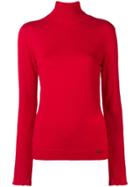 Liu Jo Roll-neck Fitted Sweater - Red