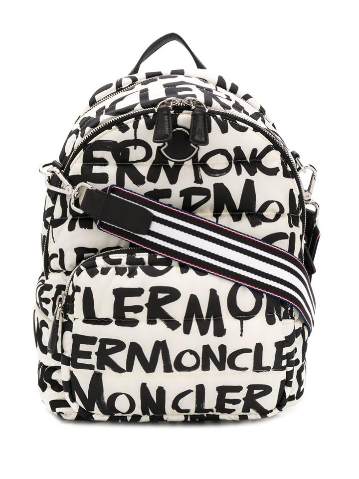 Moncler All Over Logo Backpack - Black