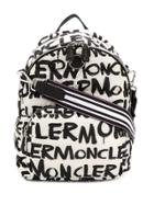 Moncler All Over Logo Backpack - Black