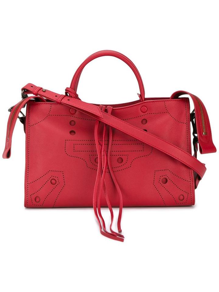 Balenciaga 'blackout City' Tote, Women's, Red, Leather