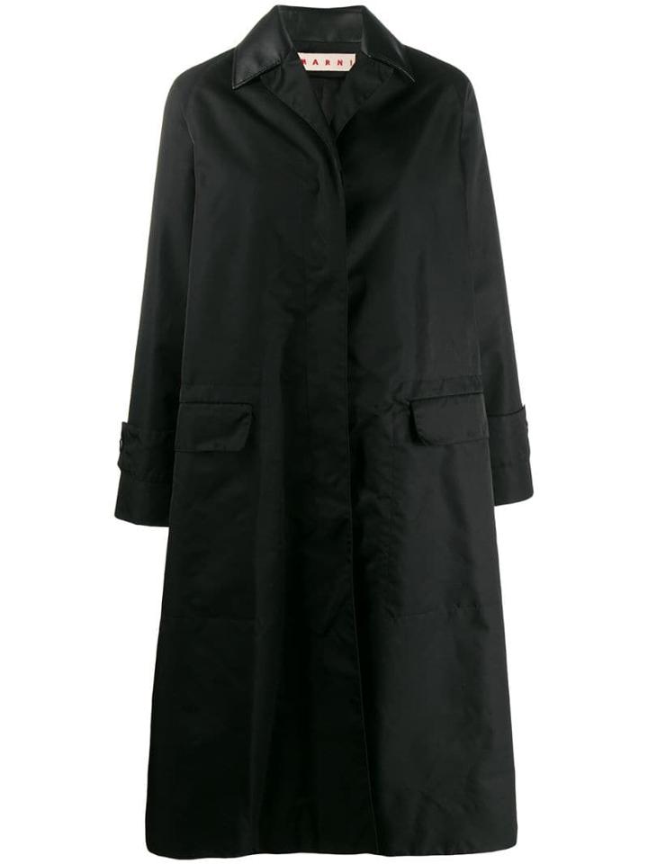 Marni Spread Collar Coat - Black