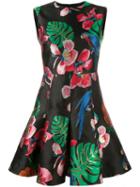 Valentino Tropical Dream Jacquard Dress, Women's, Size: 42, Black, Polyester/silk/metallic Fibre/cotton