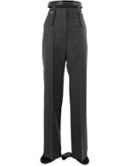 Vera Wang Checked Flared Trousers - Grey