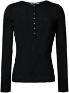 T By Alexander Wang Sheer Sweater, Women's, Size: Medium, Black, Wool