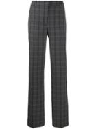 Essentiel Antwerp Check Print Straight-leg Trousers - Grey
