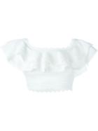 Alexander Mcqueen Frilled Cropped Top