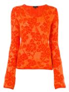 Etro Floral Jacquard Jumper, Women's, Size: 42, Yellow/orange, Polyamide/mohair/wool
