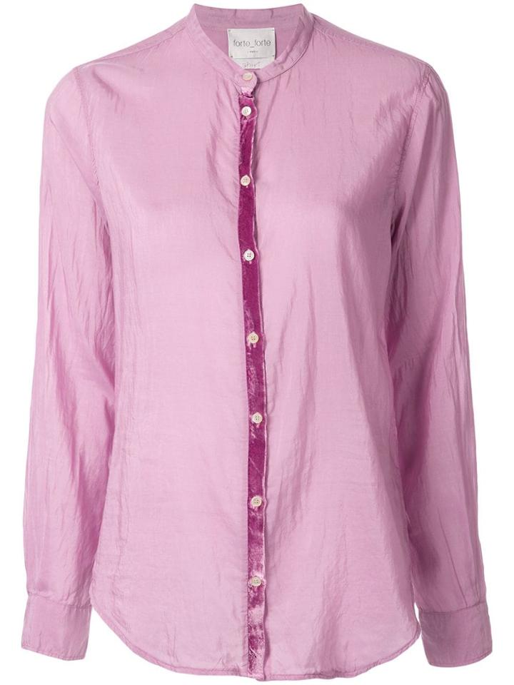 Forte Forte Contrast Trim Shirt - Purple