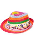 Etro Striped Panama Hat - Multicolour