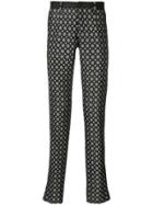 Dolce & Gabbana Diamond Print Tailored Trousers - Black