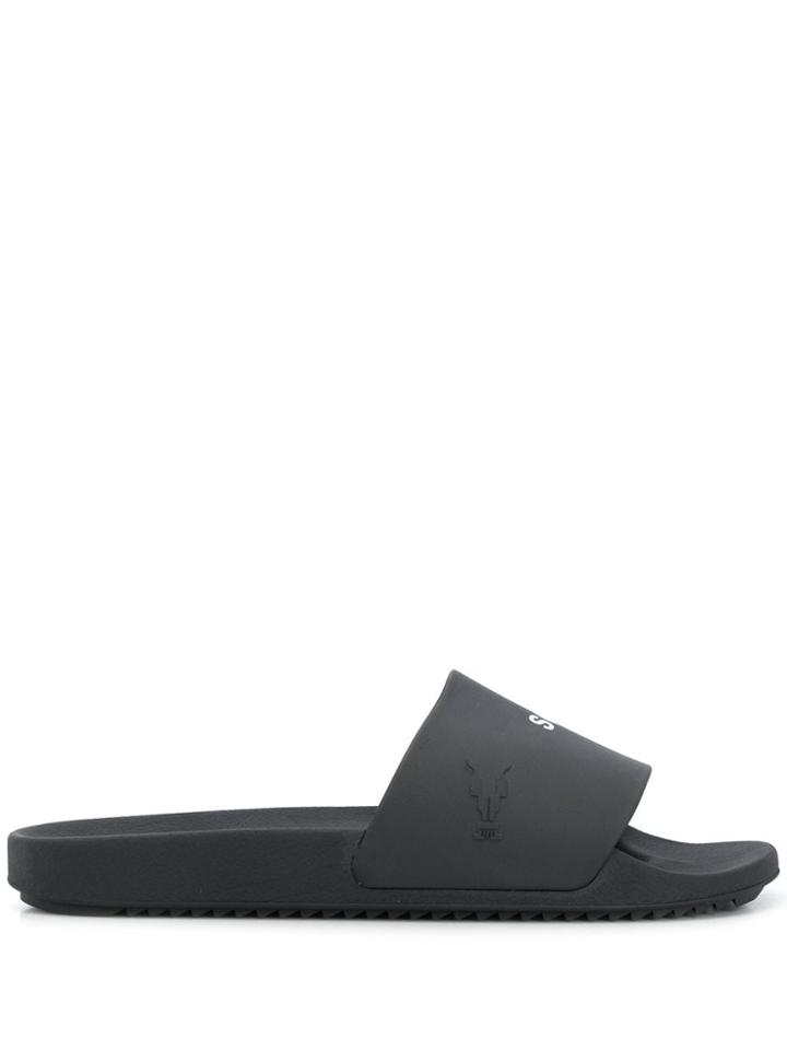 Rick Owens Drkshdw Phrase Slide Sandals - Black