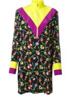 Emilio Pucci Zip Detail Floral Print Dress