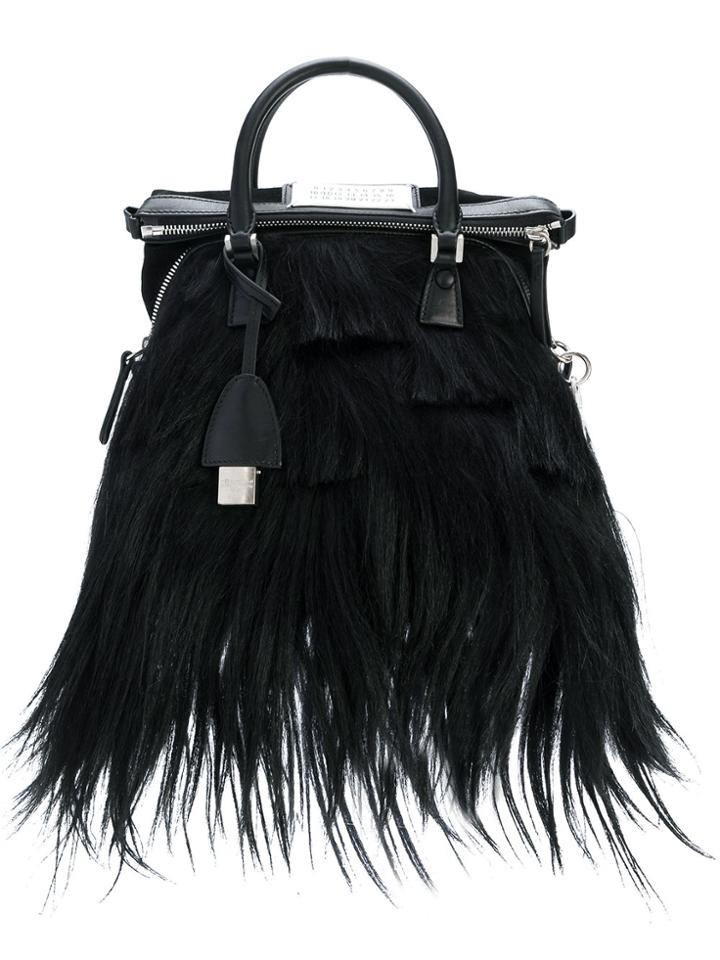 Maison Margiela Furry Shoulder Bag - Black
