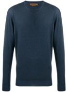 Corneliani Long Sleeve Knitted Top - Blue